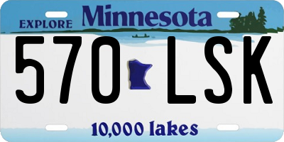 MN license plate 570LSK