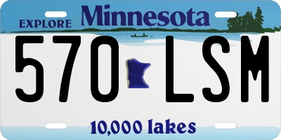 MN license plate 570LSM