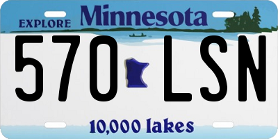 MN license plate 570LSN
