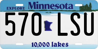 MN license plate 570LSU