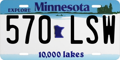 MN license plate 570LSW