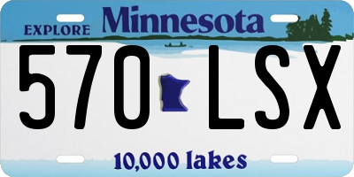MN license plate 570LSX