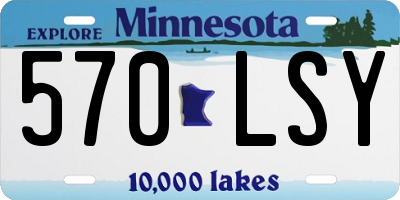 MN license plate 570LSY