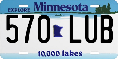 MN license plate 570LUB