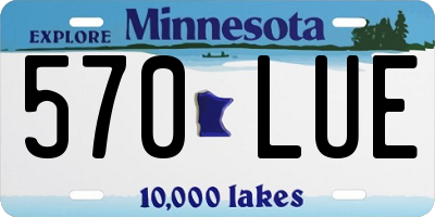 MN license plate 570LUE