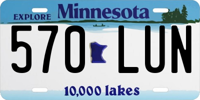 MN license plate 570LUN