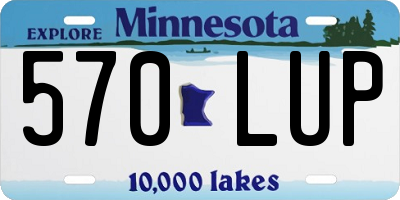 MN license plate 570LUP