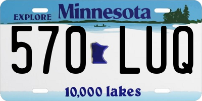 MN license plate 570LUQ