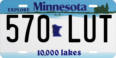 MN license plate 570LUT