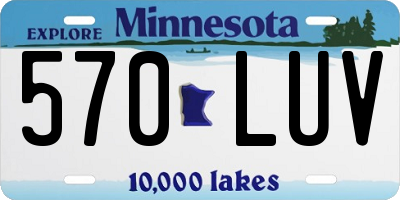 MN license plate 570LUV