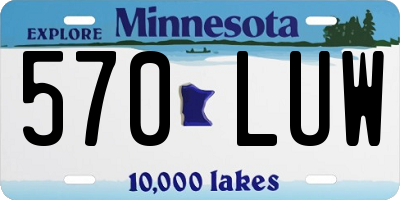 MN license plate 570LUW