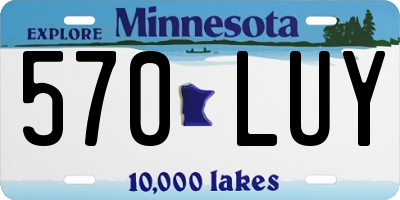 MN license plate 570LUY