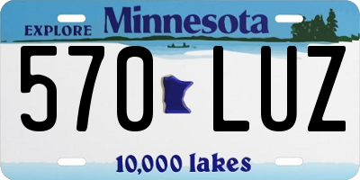 MN license plate 570LUZ