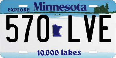 MN license plate 570LVE