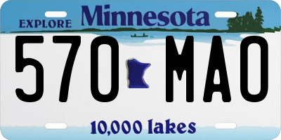 MN license plate 570MAO