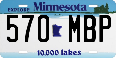 MN license plate 570MBP