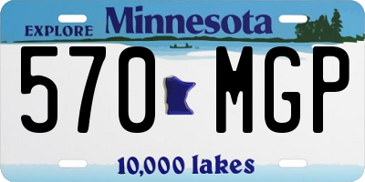 MN license plate 570MGP