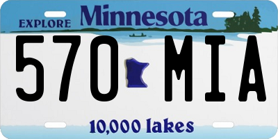 MN license plate 570MIA