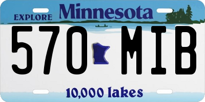 MN license plate 570MIB