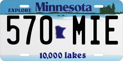 MN license plate 570MIE