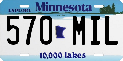 MN license plate 570MIL