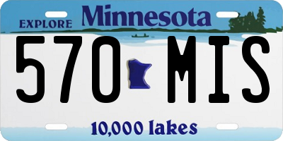 MN license plate 570MIS