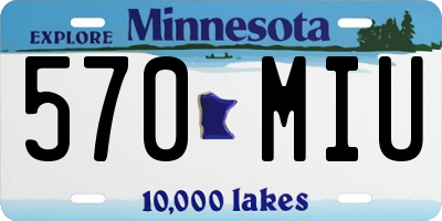 MN license plate 570MIU