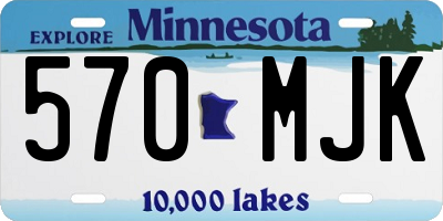MN license plate 570MJK