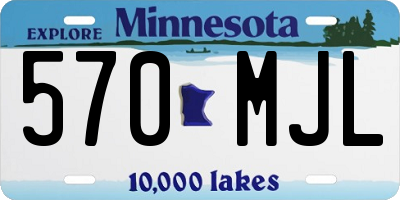 MN license plate 570MJL