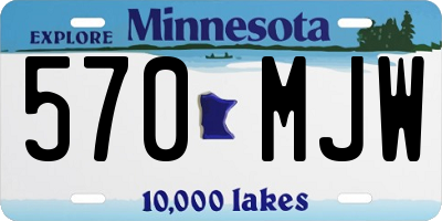 MN license plate 570MJW