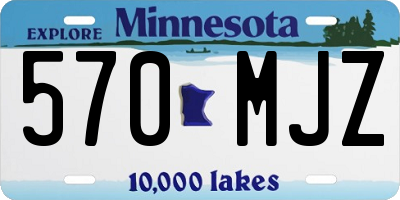 MN license plate 570MJZ