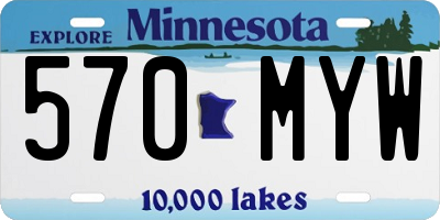 MN license plate 570MYW