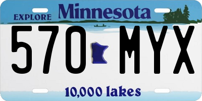 MN license plate 570MYX