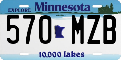 MN license plate 570MZB