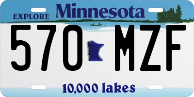MN license plate 570MZF