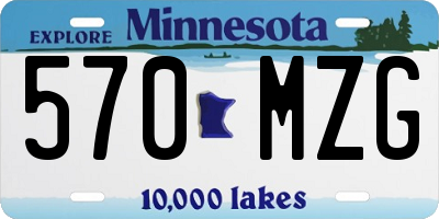 MN license plate 570MZG