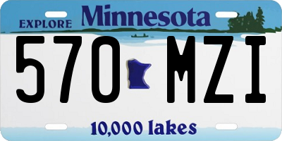 MN license plate 570MZI