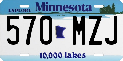 MN license plate 570MZJ