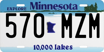 MN license plate 570MZM