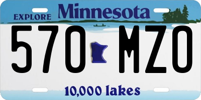 MN license plate 570MZO