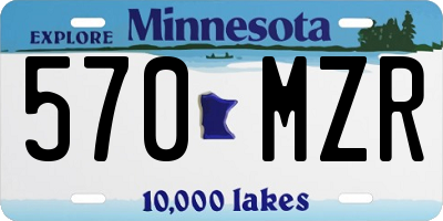 MN license plate 570MZR