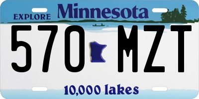 MN license plate 570MZT