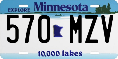 MN license plate 570MZV