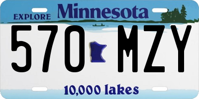 MN license plate 570MZY