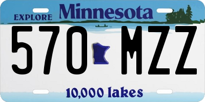 MN license plate 570MZZ