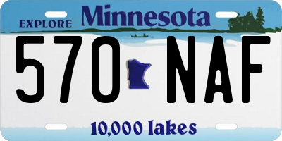 MN license plate 570NAF