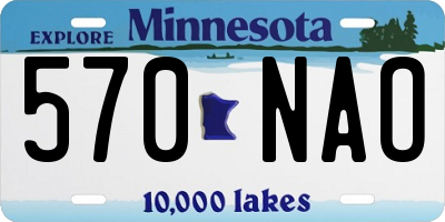 MN license plate 570NAO