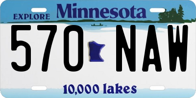 MN license plate 570NAW