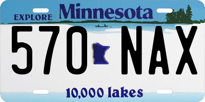 MN license plate 570NAX
