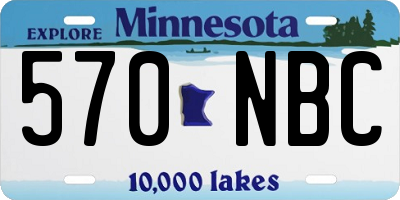 MN license plate 570NBC